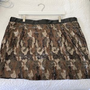 Lane Bryant sequin camo miniskirt